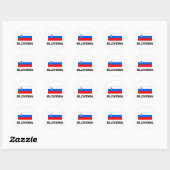 Sticker Rond Drapeau Slovénie (Feuille)
