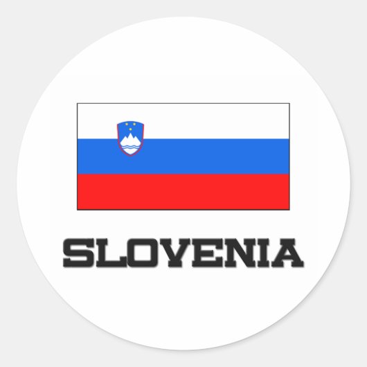 Sticker Rond Drapeau Slovénie (Devant)