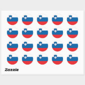 Sticker Rond Drapeau Slovénie (Feuille)