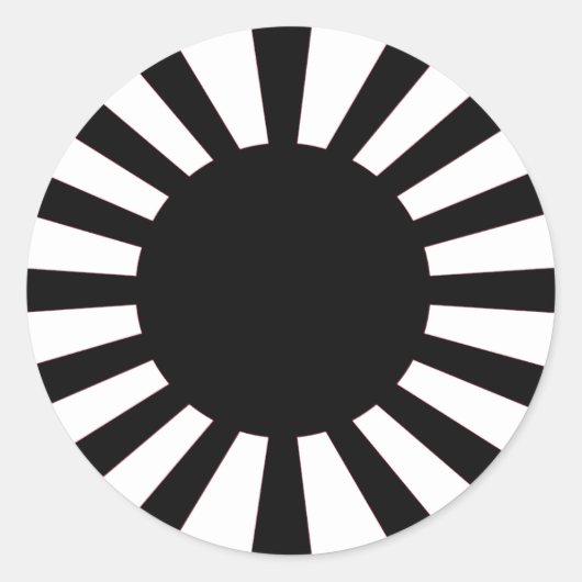 Sticker Rond Drapeau solaire japonais (Devant)