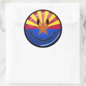 Sticker Rond Drapeau souriant Arizona (Sac)