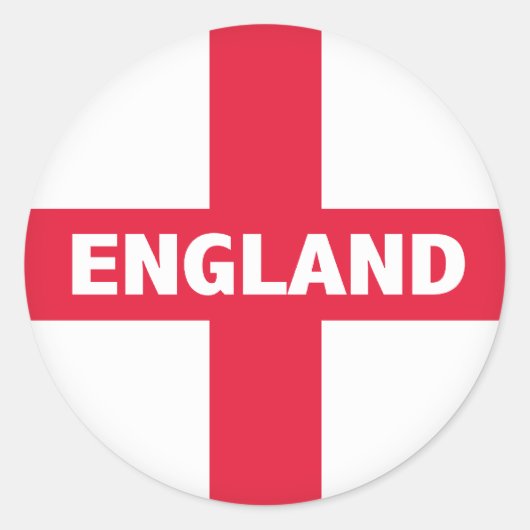 Sticker Rond Drapeau St George's Cross - Angleterre (Devant)