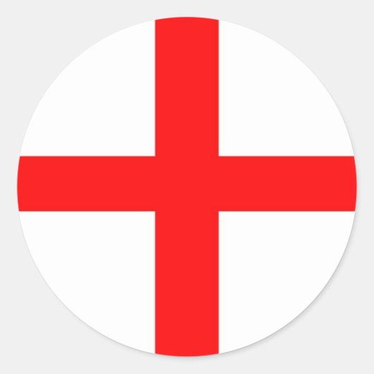 STICKER ROND DRAPEAU ST GEORGES - PLAIN (Devant)