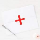 STICKER ROND DRAPEAU ST GEORGES - PLAIN (Enveloppe)