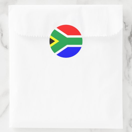 Sticker Rond drapeau sud-africain (Sac)