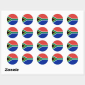 Sticker Rond drapeau sud-africain (Feuille)