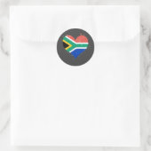 Sticker Rond Drapeau sud-africain brillant unique (Sac)
