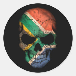 Sticker Rond Drapeau sud-africain personnalisable