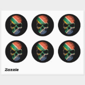 Sticker Rond Drapeau sud-africain personnalisable (Feuille)