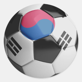 Sticker Rond Drapeau sud-coréen Soccer Ball