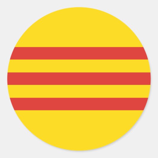 Sticker Rond Drapeau sud-vietnamien (Devant)