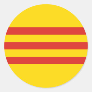Sticker Rond Drapeau sud-vietnamien