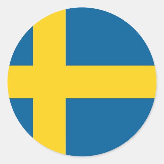 Sticker Rond Drapeau suédois (Devant)