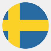 Sticker Rond Drapeau suédois (Devant)