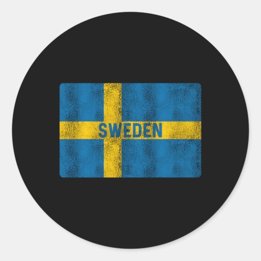 Sticker Rond Drapeau suédois (Devant)