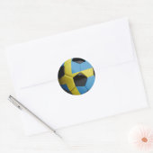 Sticker Rond Drapeau suédois Soccer Ball (Enveloppe)