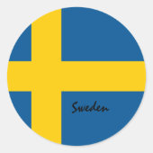 Sticker Rond Drapeau suédois, vacances / sports (Devant)