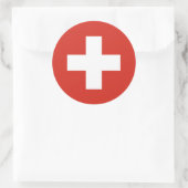 Sticker Rond Drapeau Suisse (Sac)