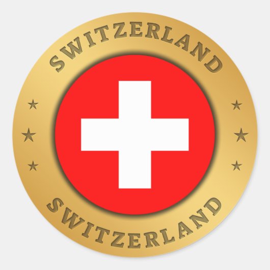 Sticker Rond Drapeau Suisse (Devant)