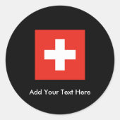 Sticker Rond Drapeau suisse (Devant)