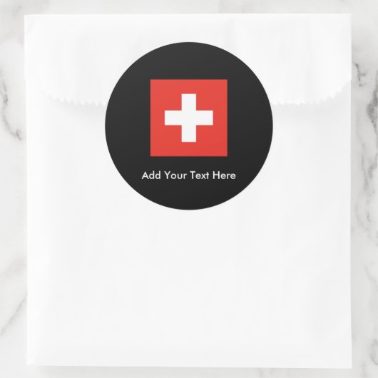 Sticker Rond Drapeau suisse (Sac)