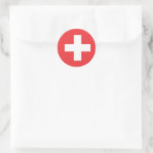 Sticker Rond Drapeau suisse (Sac)