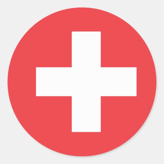Sticker Rond Drapeau suisse (Devant)