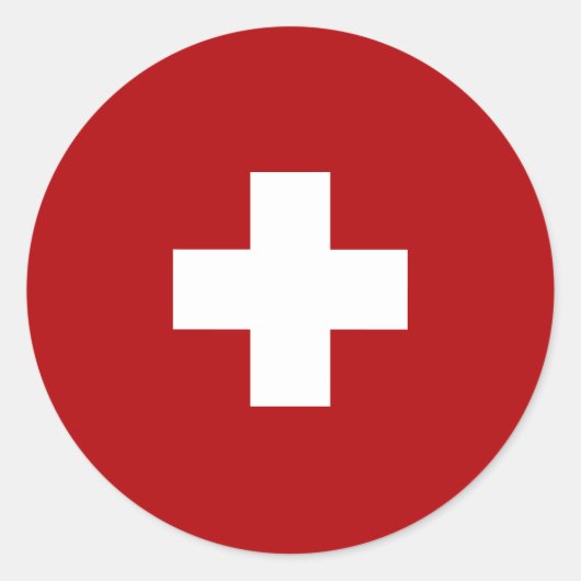 Sticker Rond Drapeau suisse (Devant)