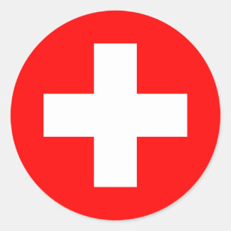 Sticker Rond Drapeau suisse