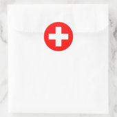 Sticker Rond Drapeau Suisse (Sac)