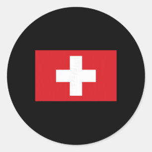 Sticker Rond Drapeau Suisse Fans Suisses Randonnée Ski Hommes F