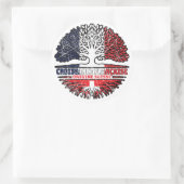 Sticker Rond Drapeau suisse France Arbre (Sac)