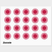 Sticker Rond Drapeau Sun levant (Feuille)