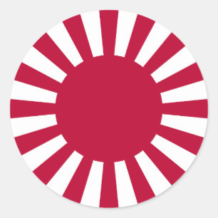 Sticker Rond Drapeau Sun levant