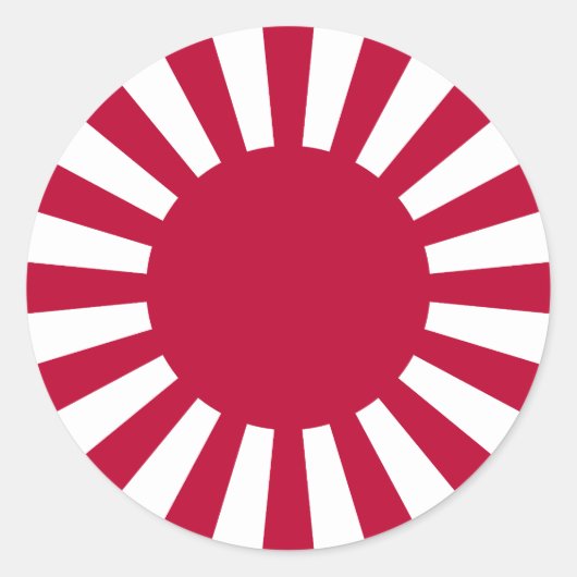 Sticker Rond Drapeau Sun levant (Devant)