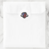Sticker Rond Drapeau superhero USA (Sac)