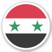 Sticker rond Drapeau Syrie (Devant)