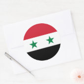 Sticker Rond Drapeau Syrie (Enveloppe)