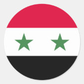 Sticker Rond Drapeau syrien (Devant)