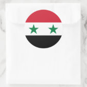 Sticker Rond Drapeau syrien, Drapeau de Syrie (Sac)