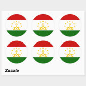 Sticker Rond Drapeau tadjik, Drapeau du Tadjikistan (Feuille)