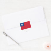 Sticker Rond Drapeau Taïwan (Enveloppe)