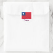 Sticker Rond Drapeau Taïwan avec nom (Sac)