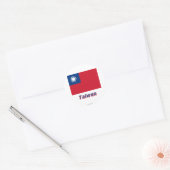 Sticker Rond Drapeau Taïwan avec nom (Enveloppe)