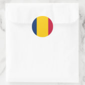 Sticker Rond Drapeau Tchad (Sac)