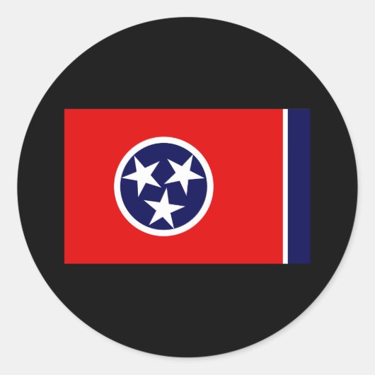 STICKER ROND DRAPEAU TENNESSEE (Devant)