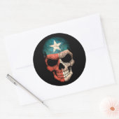 Sticker Rond Drapeau Texas personnalisable (Enveloppe)