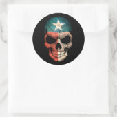 Sticker Rond Drapeau Texas personnalisable (Sac)