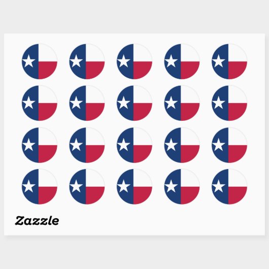 Sticker Rond Drapeau Texas rond (Feuille)