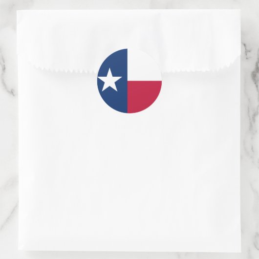 Sticker Rond Drapeau Texas rond (Sac)
